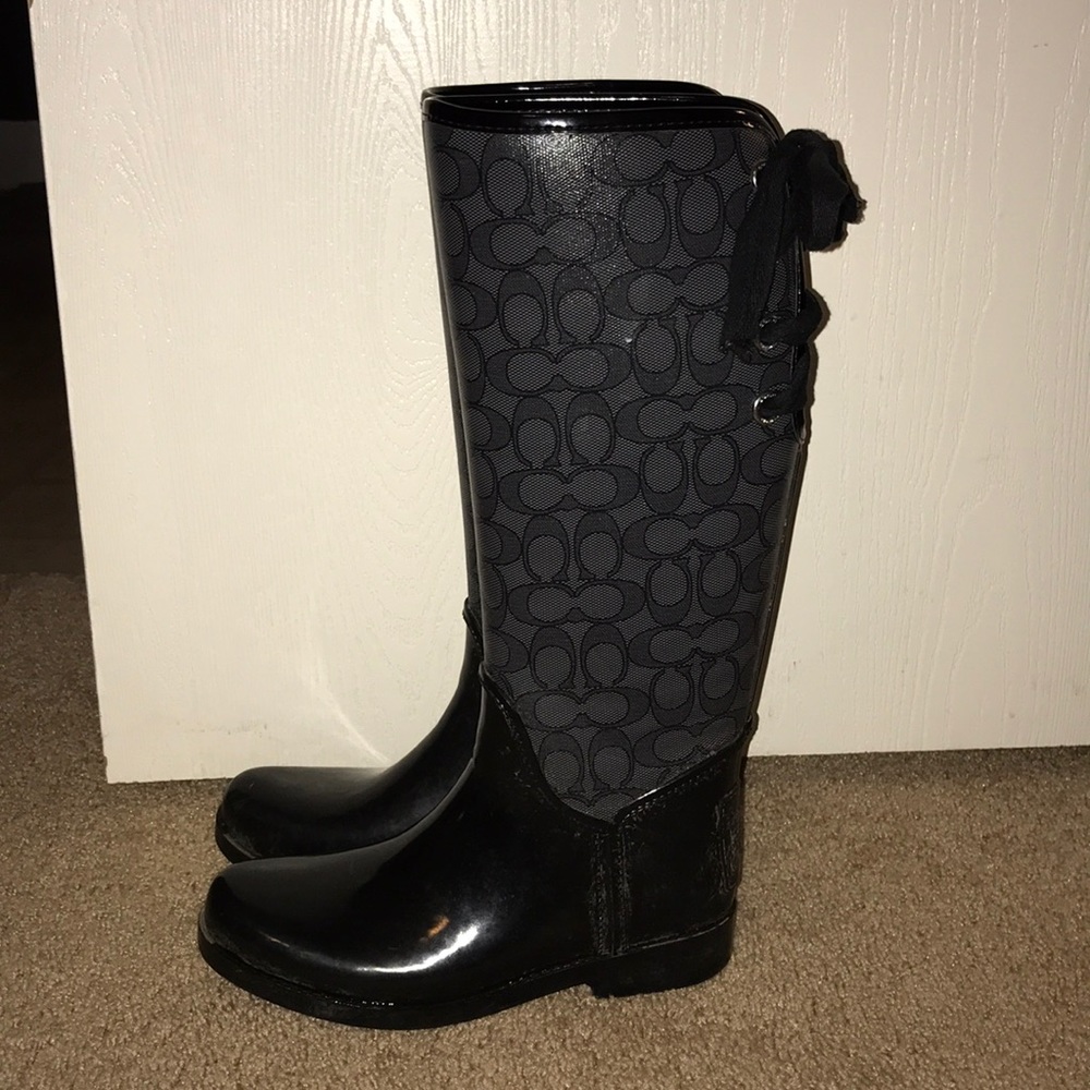 RARE Coach rain boots